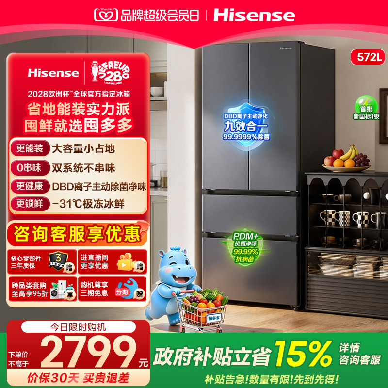 海信囤多多572L双系统大容量冰箱图片