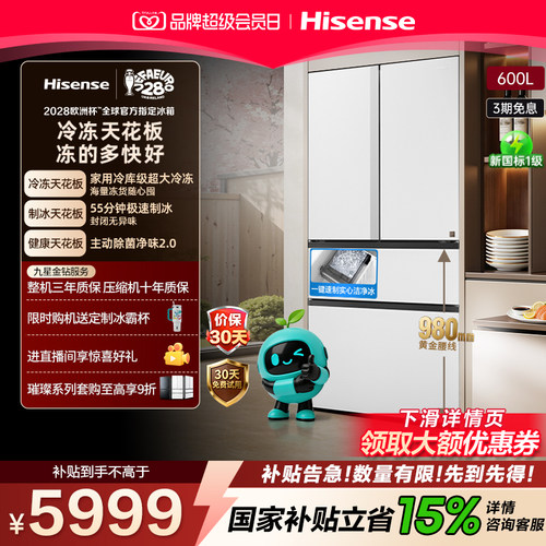 海信大薄荷600Max冰箱269L大冷冻