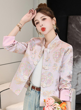 新中式G风盘扣外套女年春季新款复古名族风时尚外套YH2620