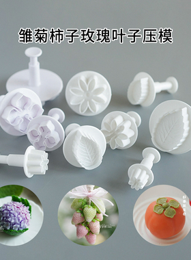 diy雏菊柿子玫瑰叶子压模