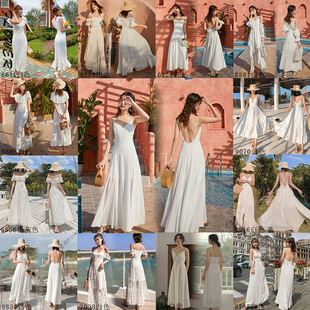 泰国度假显瘦沙滩裙女夏2020新款马尔代夫超仙性感显瘦露背连衣裙