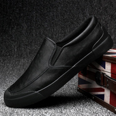 皮鞋 一脚蹬软底软面父亲鞋 2025新款 男士 春季 开车鞋 防滑商务休闲鞋