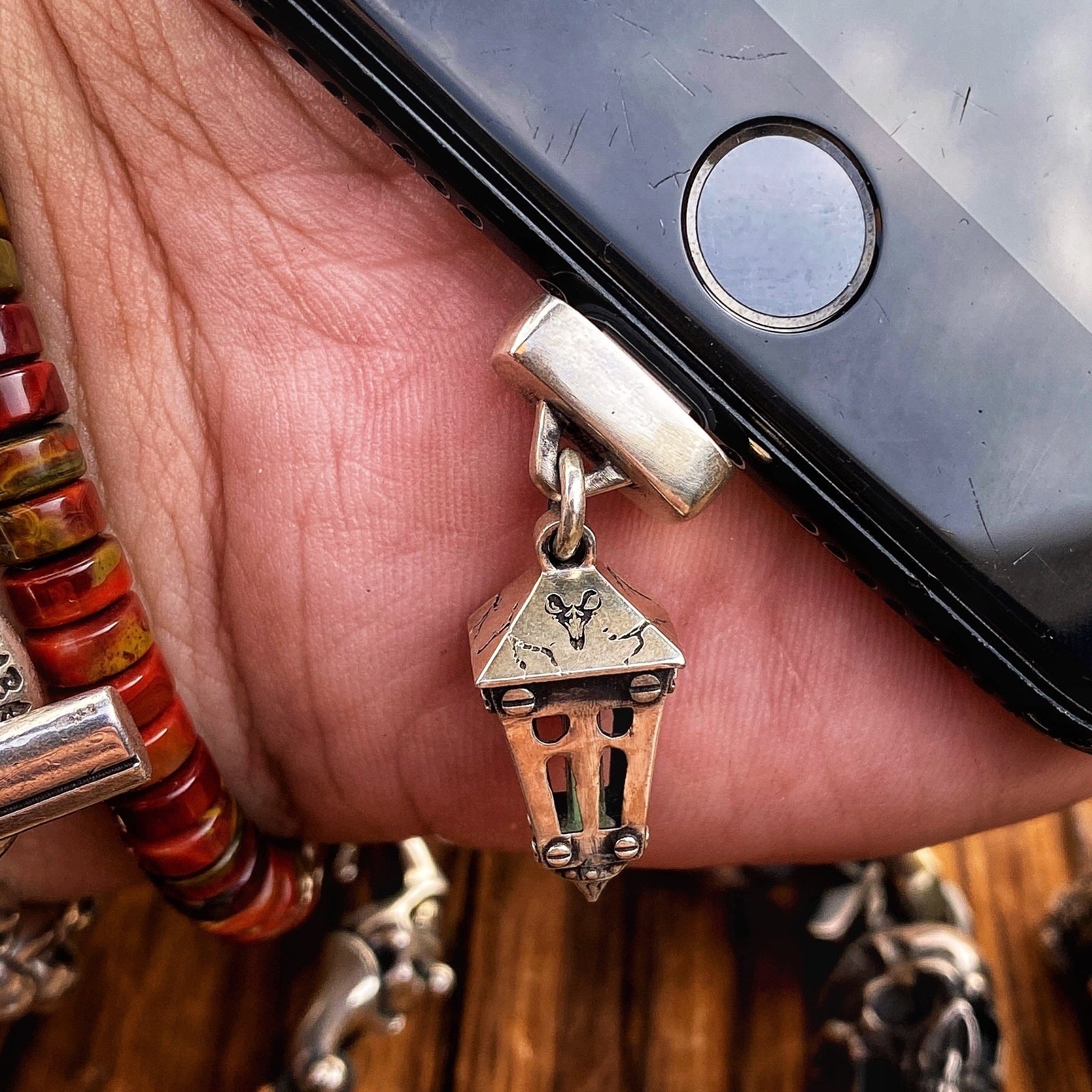 渡鸦自发光苹果安卓925银防尘塞