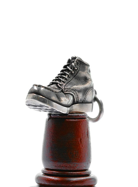 渡鸦工作室33OZ黑石复古展925银饰redwing红翼875靴子纯手工吊坠