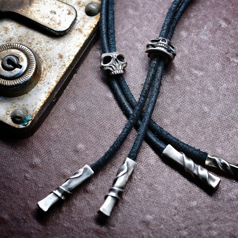 渡鸦专属银项链印第安一场梦皮绳