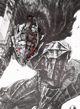 渡鸦工作室专属《剑风传奇》嘎子头盔吊坠烙印战士手工925银挂坠