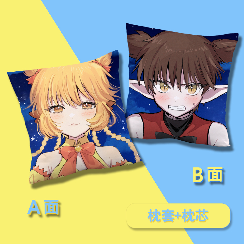 东京猫猫黄步铃蛋塔抱枕靠垫枕头