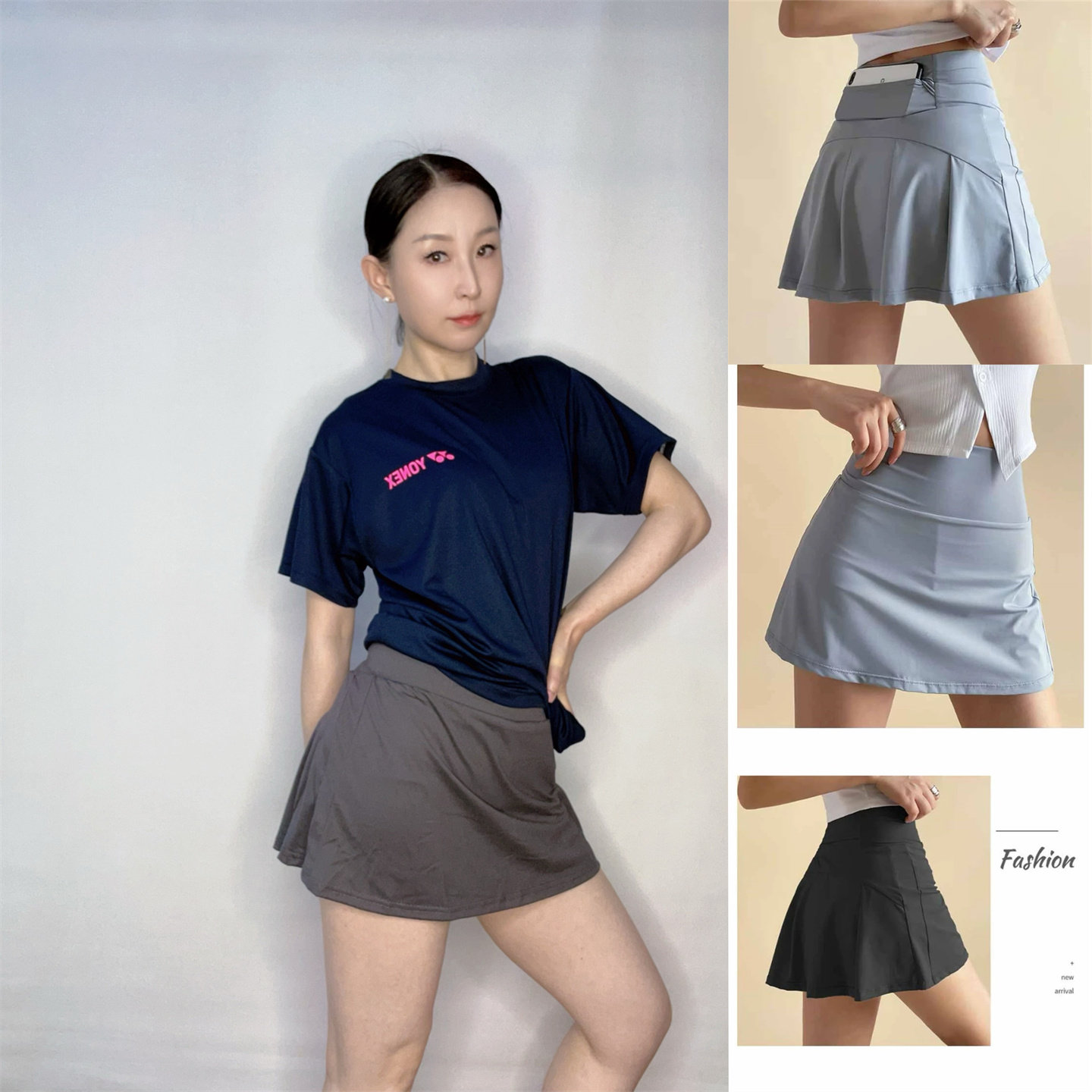 羽毛球服短裙速干弹力裙百搭女士