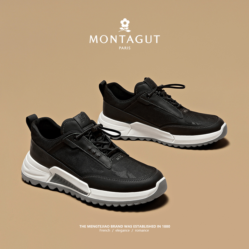 梦特娇官方旗舰网面休闲运动鞋男