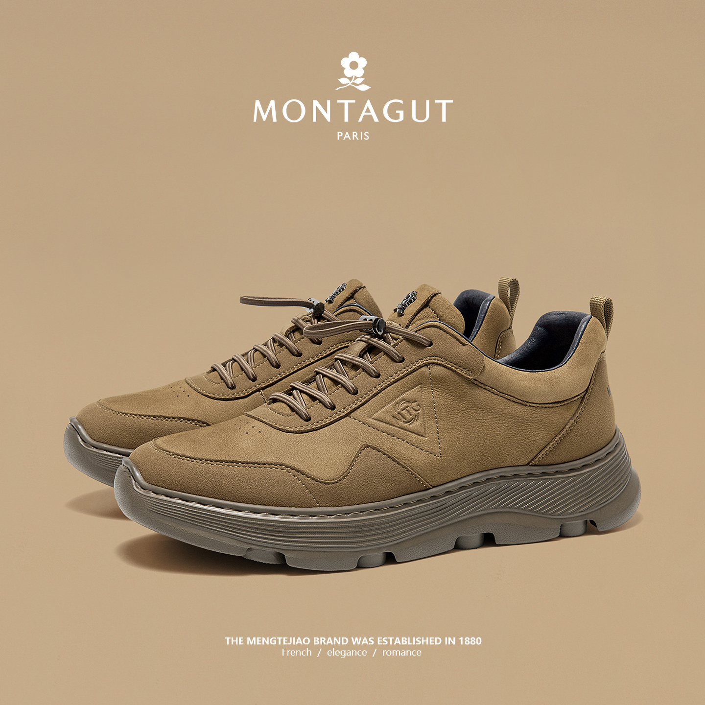 梦特娇官方旗舰户外男鞋头层牛皮