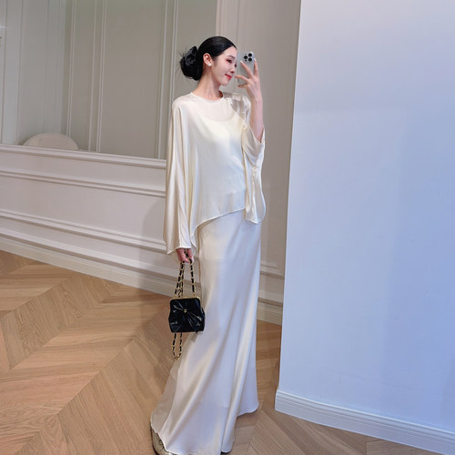 嫚渡小众简约时尚轻奢长款套装