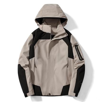 外套男款秋季2024新款衣服潮牌秋冬加绒加厚户外工装冲锋防风夹克