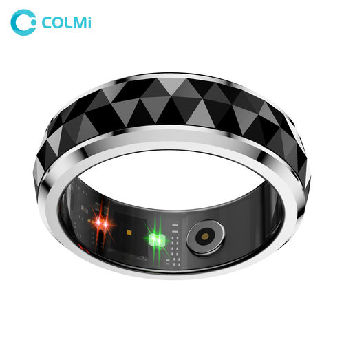 COLMI R11 指尖陀螺缓解焦虑戒指，带充电盒，健康和睡眠监测器、
