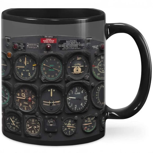 Pilot Indicator Mug飞行员指针陶瓷咖啡马克杯子茶水杯外贸新款