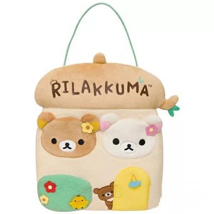 日系可愛rilakkuma輕松熊10月森林糖罐屋宿舍收納掛袋整理壁掛袋