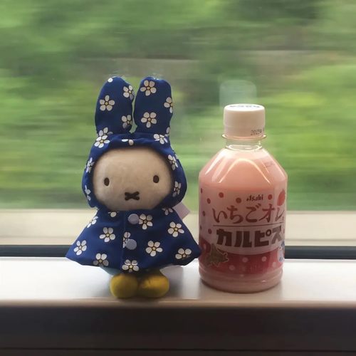 日系可爱miffy米菲展会限定蓝色雨衣米菲玩偶挂件周边挂件可爱