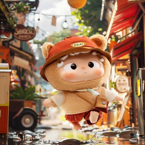 正品黑玩OZAI哦崽一日邮差毛绒公仔（盒子微瑕）