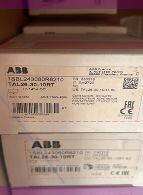 ABB接触器 TAL26-30-10RT 77-143VDC