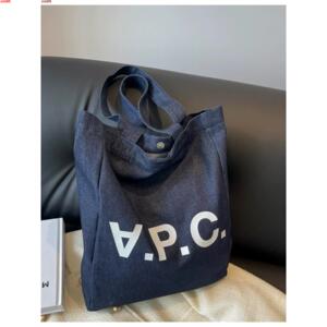 新款APC女潮单肩帆布包大容量通勤学生上课托特韩国包ins