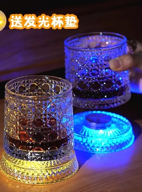 抖音同款水晶旋转不倒翁威士忌杯