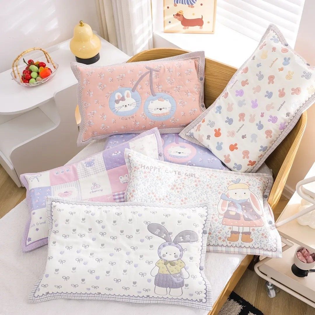 高密按扣式纯棉纱布卡通儿童枕套全包宝宝家用全棉加厚枕芯内胆套,床上用品,枕套,淘宝优惠券,粉丝福利购,淘宝优惠卷