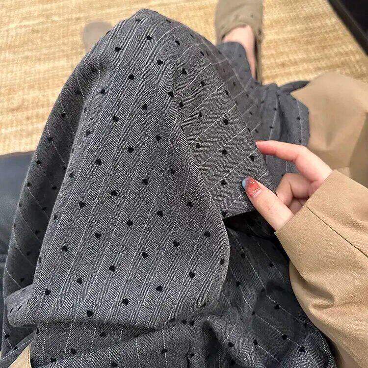 夏季绵绸裤子女宽松休闲复古印花长裤居家睡裤慵懒风遛弯阔腿裤