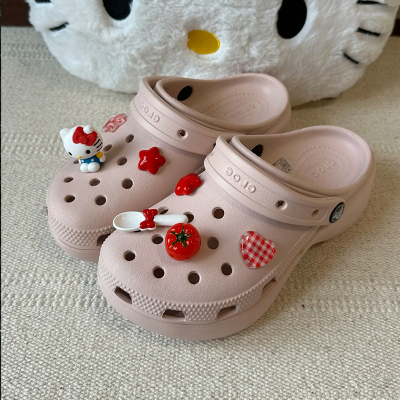 云朵洞洞鞋配饰hellokitty装饰女