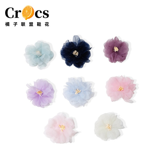 橘子联盟鞋花crocs洞洞鞋配饰夏