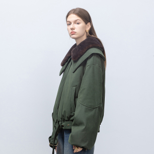 GHJOD 奢牌品质＿羊皮毛一体可脱卸毛领90白鹅绒羽绒外套 studio