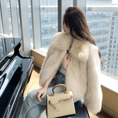 毛毛大衣年轻款 米贝拉进口狐狸毛整皮腹毛短款 皮草外套女2025新款