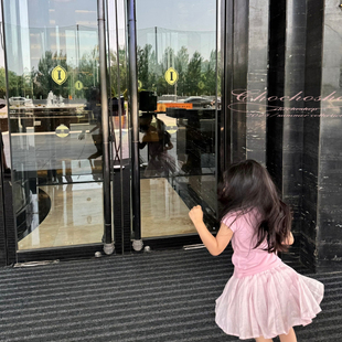 含莫代尔衬裤 全亚麻粉半裙女孩裙子 盛夏pink一下 chocho童装