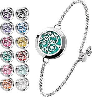 抖音热销简约香薰香水手链不锈钢手环礼品aroma diffusers