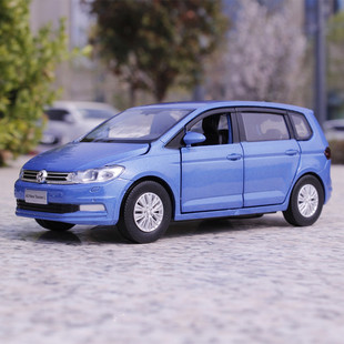 大众途安L模型仿真合金车模迈腾途锐甲壳虫途观L玩具车摆件礼物