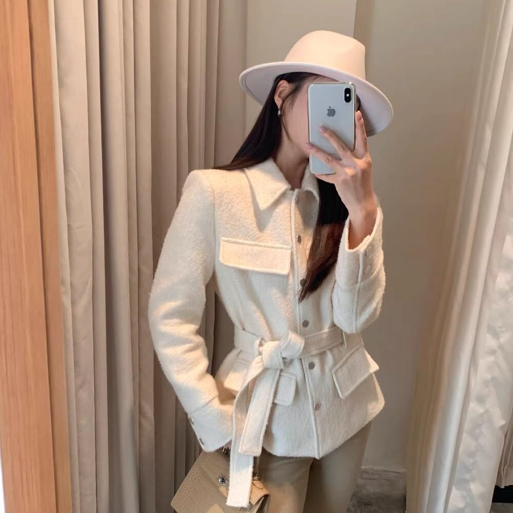 YOOMINI正品羊毛呢外套女保暖