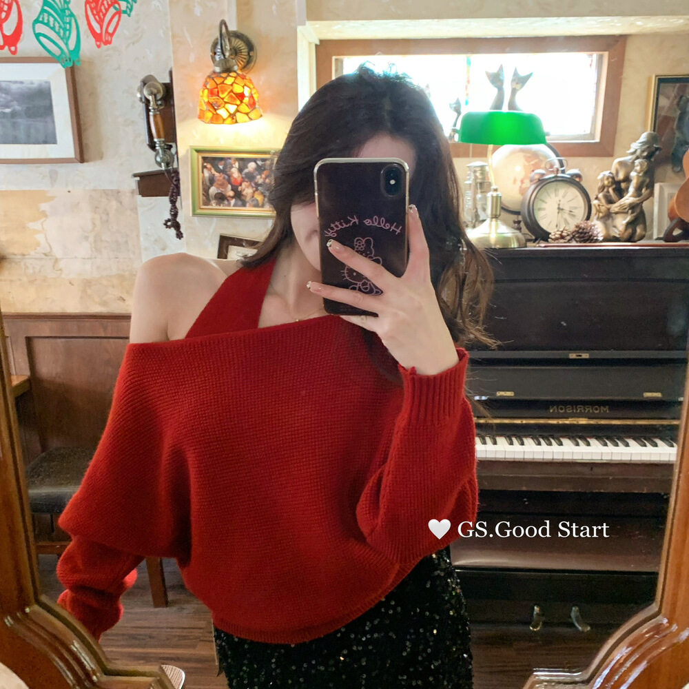 GS.GOODSTART挂脖两件套针织衫