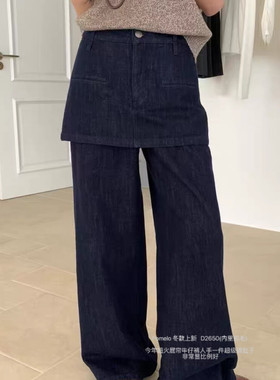 西柚pomelo正品加绒屁帘裤牛仔裤休闲裤女冬季高腰显瘦时尚保暖