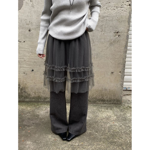 VIVISTYPE加绒加厚网纱屁帘裤女