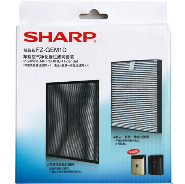 [sharp夏普海夏专卖净化,加湿抽湿机配件]正品夏普车载空气净化器滤网FZ-GE月销量19件仅售120元