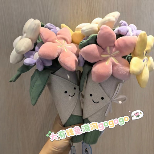 海淘现货｜Jellycat趣味土豆爱心邦尼兔果冻猫包莫奈兔手捧花乌云