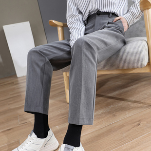 极速西装裤女秋冬加m绒加厚2021新款裤子显瘦高腰小个子八分九分