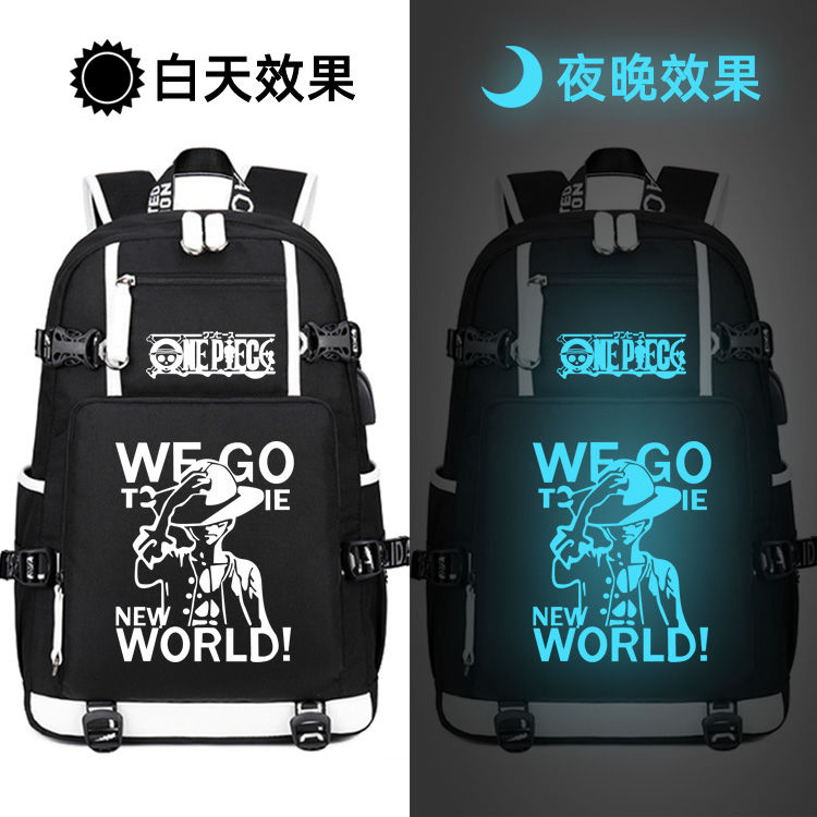 2024海贼王路飞索隆动漫背包大容量航海中学生书包男校园小学生双