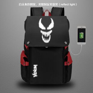 2025VENOM毒液书包cos漫威蜘蛛侠反派男女学生双肩包电脑包休闲旅