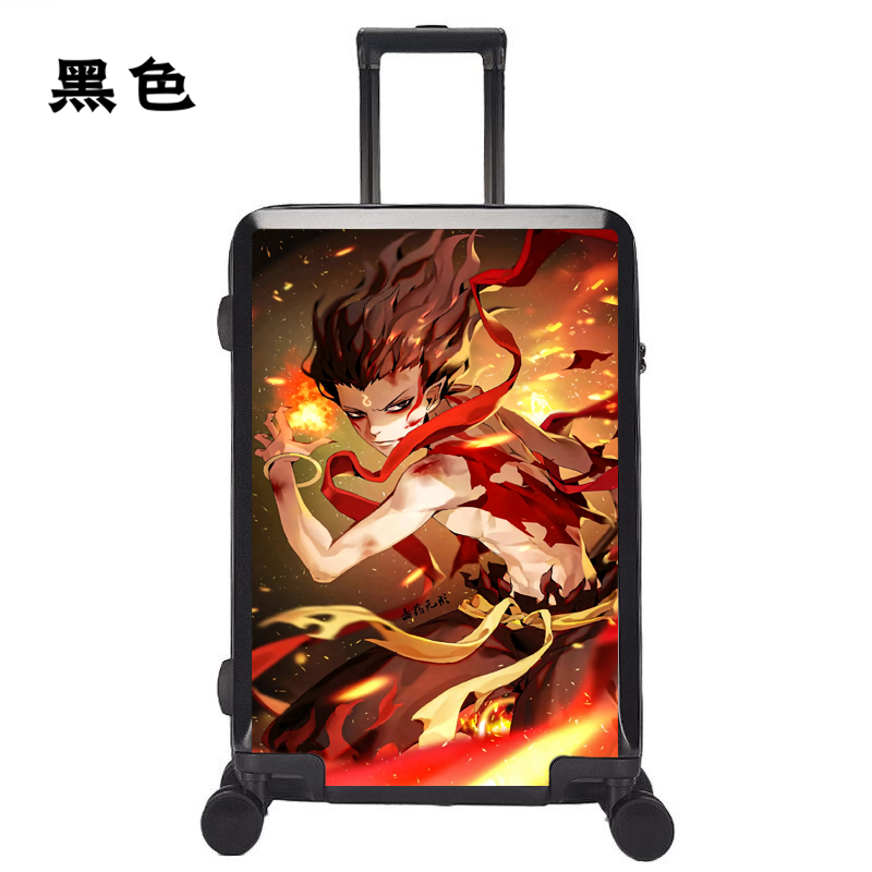 热销哪咤魔童儿童行李箱男孩万能轮行李箱卡通小学手推车箱子寄宿