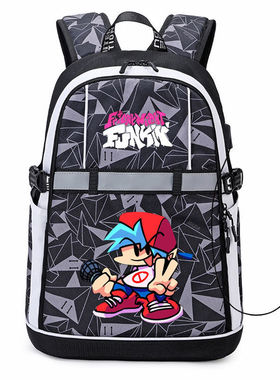 2025Friday Night Funkin 周边书包男女初高中学生反光条防撞双肩