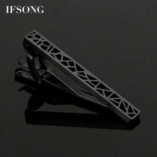 领带固定针女 商务简约领带夹子别针男职业西装 男士 领带夹高档正装