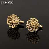 衬衫 口扣礼盒装 袖 金色商务袖 IFSONG法式 简约衬衣袖 扣男士 钉男女式