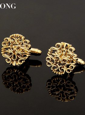 IFSONG法式衬衫袖扣男士金色商务袖钉男女式简约衬衣袖口扣礼盒装