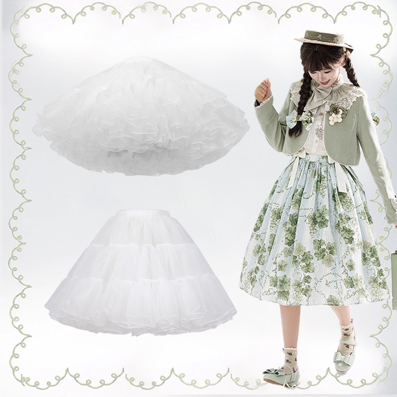 四季裙撑lolita半身裙女日常微蓬暴力洛丽塔礼服蓬蓬安全裤短裙子