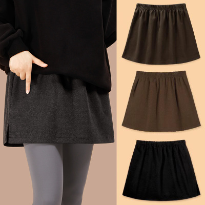 短裙秋冬女2024屁帘配裤遮挡