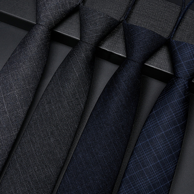 时尚领带男免打结正装商务拉链式蓝色条纹婚礼新郎结婚休闲1213h